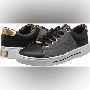 Ted Baker Women's Ophily Low-Top Black/Gray Sneakers Size 9 US